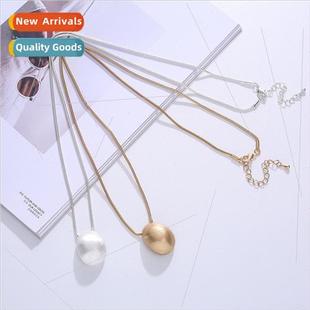 Versatile Geometric Necklace Delicate Glossy Europe Popular