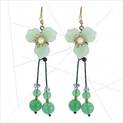 21 new ethnic crystal tassel earrings ancient very close to