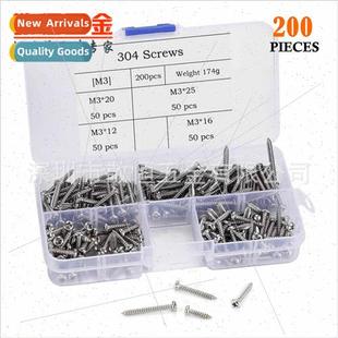 tapping screws head 304 screw round self Phillips 200pcs set