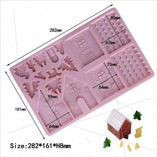 Building Blocks Christmas Log Cabin 246 Chocolate Cookie Mol