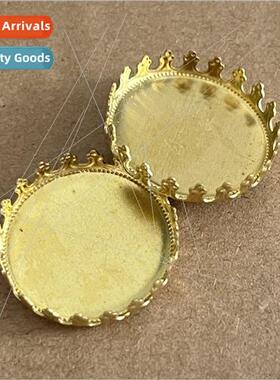Crown 24.5mm disc empty bracket gold vintage brass pickled g