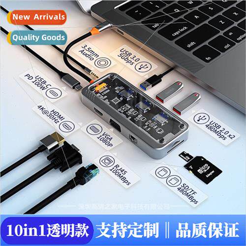 10 in 1 docking station usb type-c multi-function expansion