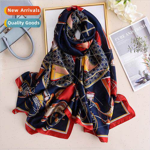 Spring Autumn new thick scarf summer seaside sunscreen silk