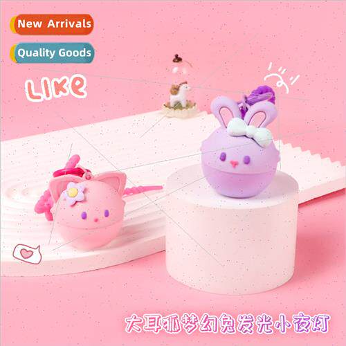 Big ear fox dream rabb luminous night light keychain pendant