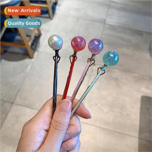 female new word head hair back clip 2023 Round clips ball