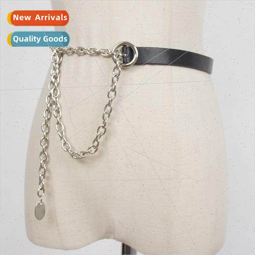 Chain belt women dress shirt su ins new nd metal spelling le