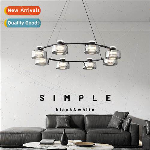 Italian minimalist high-end glass modern living room chandel