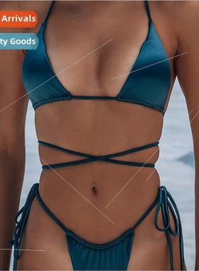 Model 2024 Europe Style Triangle Swimsu wh Bra Pads Straps