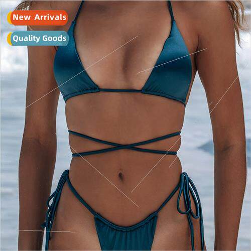Model 2024 Europe Style Triangle Swimsu wh Bra Pads Straps