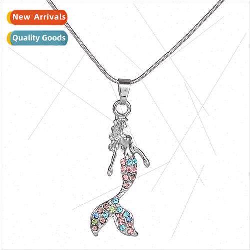 Mermaid Alloy Necklace Europe Diamond Fashion Necklace Jewel