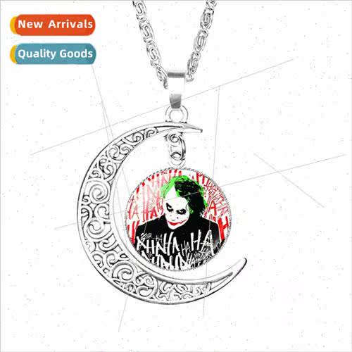 Jewelry Movie Joker Joker Classic Alloy Moon Pendant Necklac