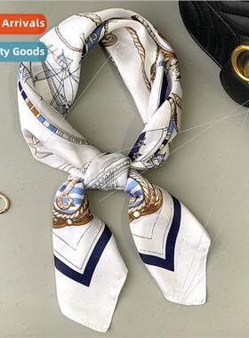 2020 spring fall new fashion nautical simulation silk small