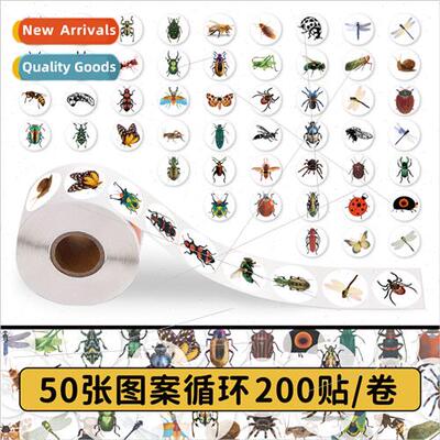 200 Stickers Insects Roll Stickers Cartoon Butterflies Drago