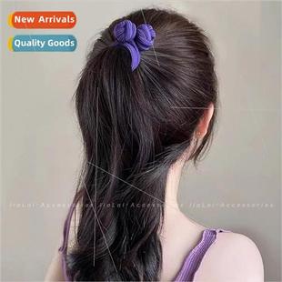 ponytail rubber hair wear rope tie high female Dopamine band
