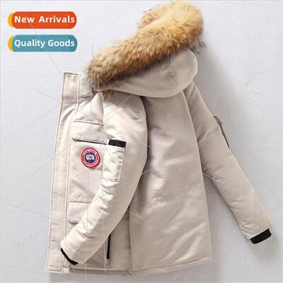 Golden Dawn hot winter new big hairy collar down jacket men