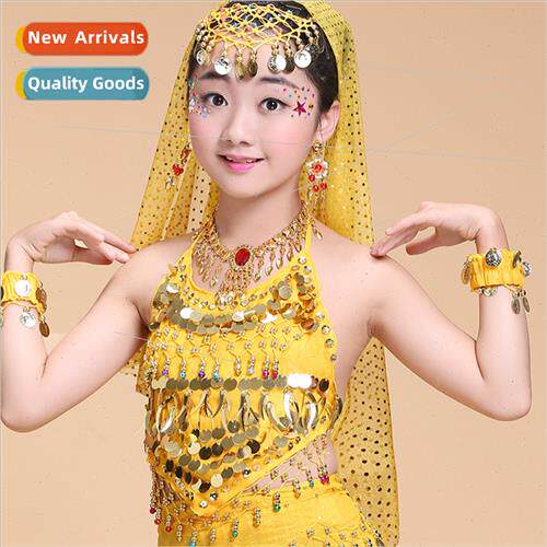 Children Belly Dance Bib Tops Indian Dance Performance Bibs