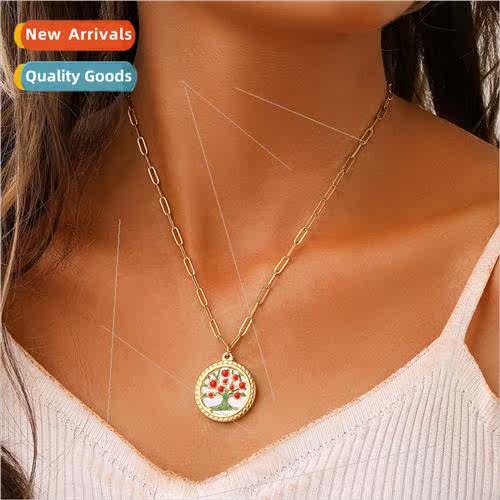 Europe new versatile simple stainless steel gold e life drop