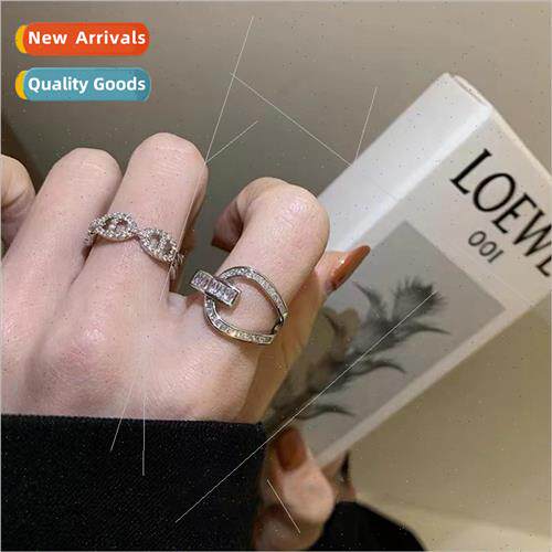 French pig nose simple open ring female niche index finger r