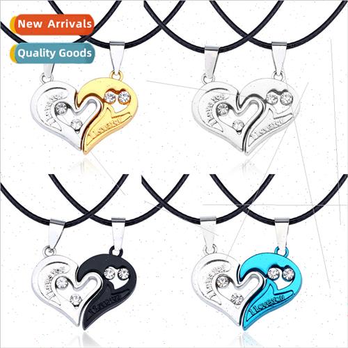 Creative personalized stainless steel diamond love heart pat