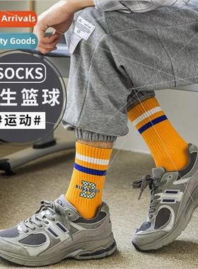 Socks men cotton mid-calf socks fall thin anti-odor sports b