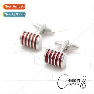 Striped Puzzle Cufflinks Cufflinks Classic Cylinder Shape Cu