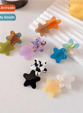 simple pentagram side clip side broken hair clip female summ
