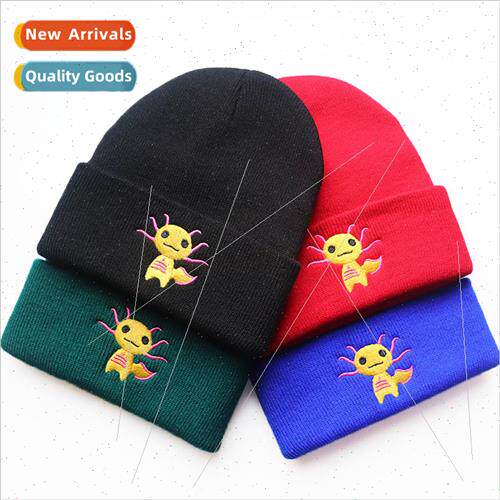 Men women students hip-hop cute cartoon cap animal Axolotl d