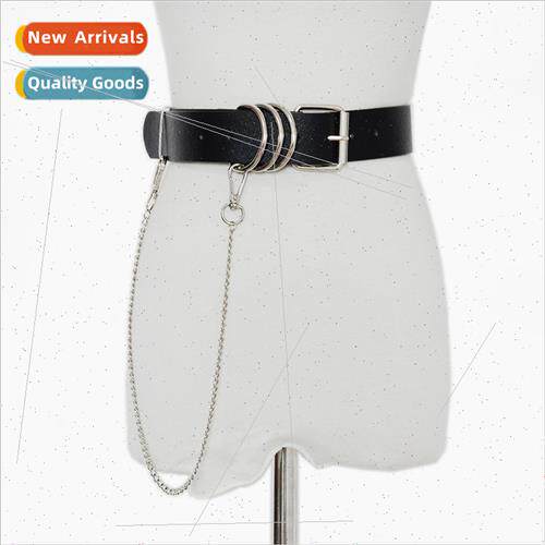 New Korean ladies casual belt fashion PU punk pin buckle sim
