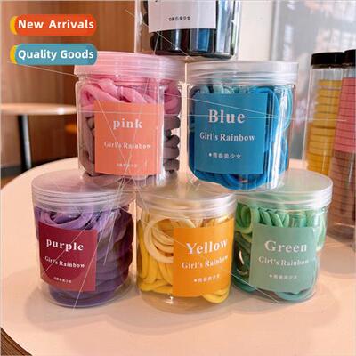 50pcs pack girls gradient color seamless towel ring hair rop