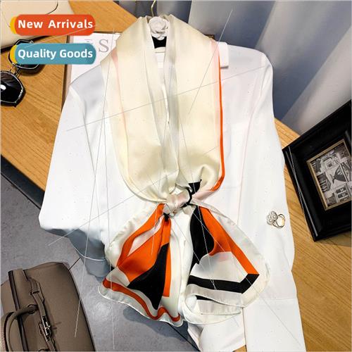 2021 fall winter new Korean  imation silk women silk scarf f