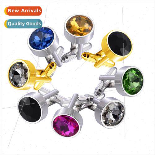 Men women su shirt cufflinks shiny crystal French cufflinks