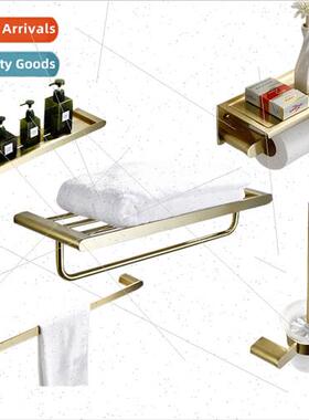 Hardware Pendant Set 304 Gold Towel Rack Bathroom Shelf Bath