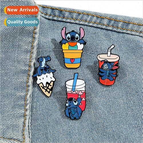 New creative anime Stch personalized brooch cute ice cream m