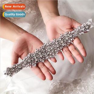 XW74 Europe Bridal Handmade Studded Belt xury Rhinestone Bri