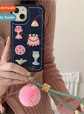 Autumn and winter new 14ProMax cowboy embroidery cake iPhone