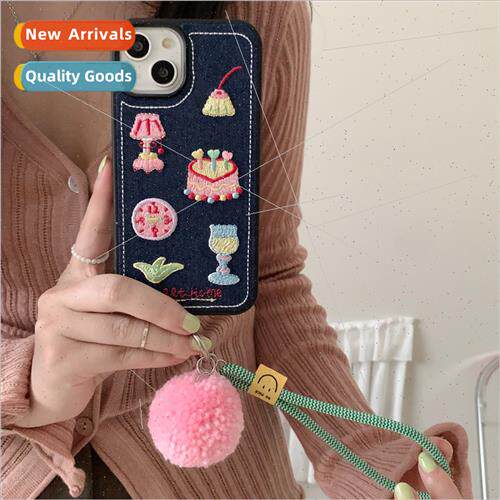 Autumn and winter new 14ProMax cowboy embroidery cake iPhone