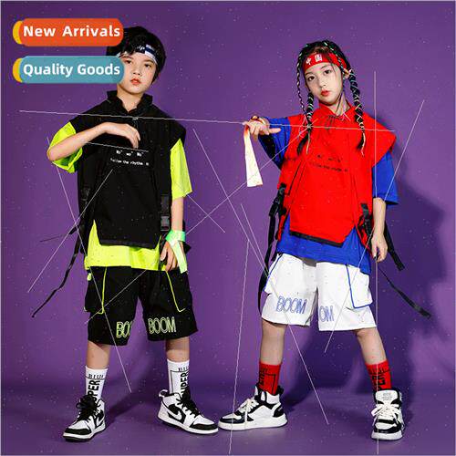 Set Dance Childrens  Clothing Handsome Boys Hip Hop Vest Su