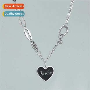 Personalized nd tanium steel hip-hop love letters necklace n