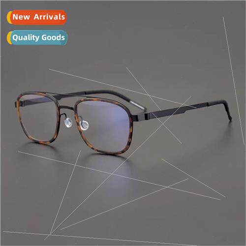 Screwless double-beam myopia glasses men eyes female color-c