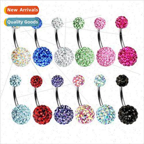 Europe piercing navel jewelry multi-color Shambhala full dia