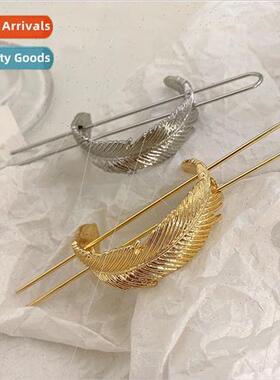 ins retro metal wind pearl hairpin insert clip versatile one