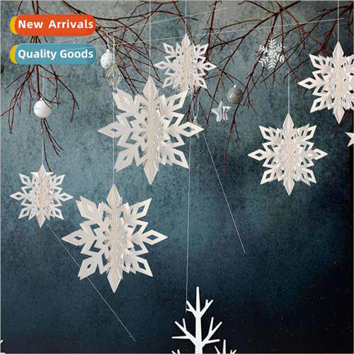 Festival decoration supplies paper 3D snowflake string six s