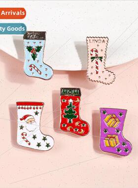 2023 New Christmas Brooch Creative Hundreds Christmas Stocki