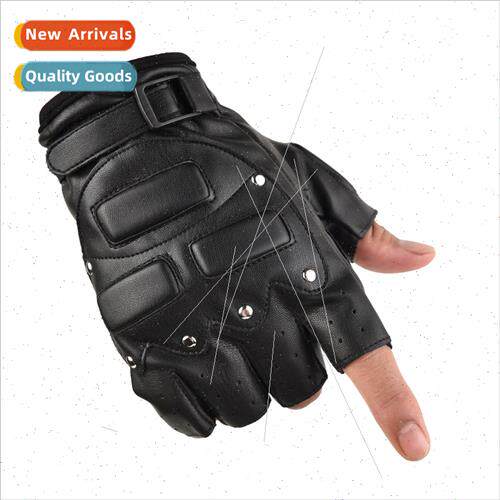 Men Tactical Half Finger Willow Studded Unicorn Whip Genuine