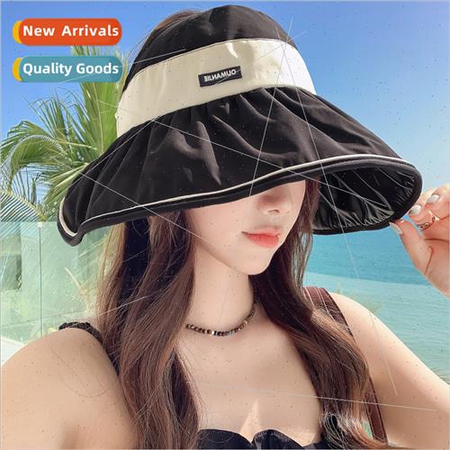 Korean  summer hat female high  letter label colorful rubber