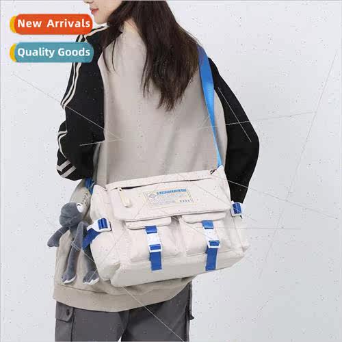 New Korean ins tide shoulder bag workwear wind men women lar