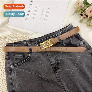 Women leather belts casual versatile pin buckle belt jeans w