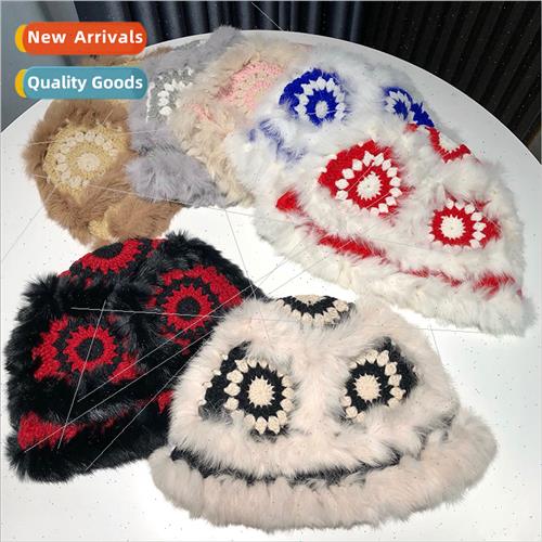 Rabb hair fisherman hat female adult tiger hat fall winter c