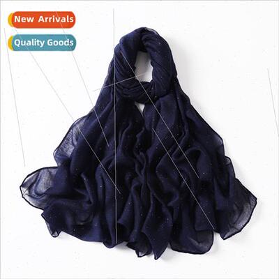 Thin Solid Color Women Bali Yarn Cotton nen Monochrome Sprin