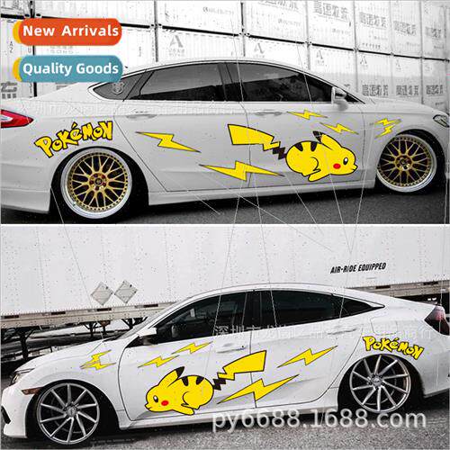 X-169 Pikachu running car stickers large car hood stickers b